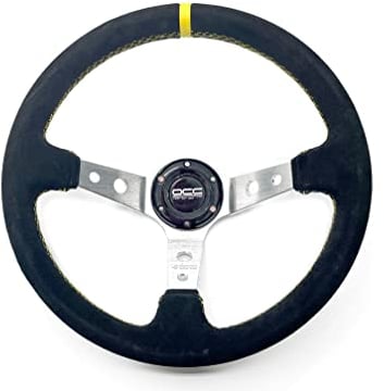 OCC MOTOR SPORT OFFSET LENKRAD AUTO TRACK MODELL ALCANTARA SILBERARME - 90 MM VOLLSCHÜSSELRAD - 350 MM (14 ZOLL)