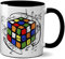PAPAYANA - 1017 - Magic-Cube - Beidseitig Bedruckte Tasse 325ml 11oz - Große Farbauswahl - Schwarz