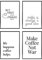 Heimlich® Premium Poster Set OHNE Bilderrahmen | 4 x DIN A3 - ca. 30x42 | Stilvolle Poster Collagen mit passenden Motiven als Wandbilder Wohnzimmer » Kaffee «