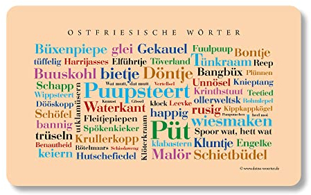 Frühstücksbrettchen Ostfriesische Wörter