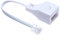 BT Telephone Socket Adapter UK to US | British Telecom Female Jacks to RJ11 4 Wire Male Plug | Cable Adapter Landline Port Converter Extender FAX Modem Corded Cordless Phone SKY | 10 cm 6P4C | White