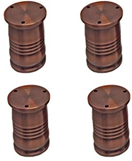 4 MöBelstüCke Beine, Aluminiumlegierung ErsatzmöBel StüTzbeine SchrankfüßE Beine Tischbeine Sofabeine Nachttisch, Vintage Kupfer(8cm)