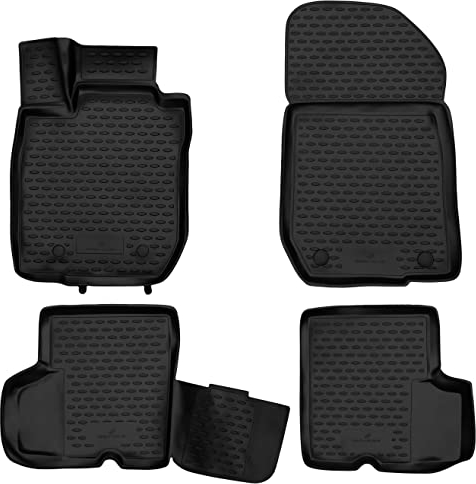 WALSER XTR Gummi Fussmatten Auto für Dacia Logan (LS) 2004-Heute, 100% passgenaue Auto Fußmatten, robuste Universal Fußmatte Auto, Gummimatten Auto, Auto Fussmatten Gummi, Auto Gummimatten