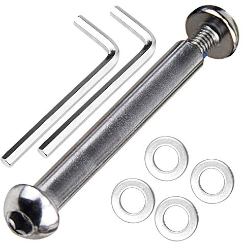 OTFAITP Perno de Eje Delantero y Trasero M8 8 mm x 28 mm-86 mm de Acero al Carbono de Calidad 8,8 para patinette, Adulto Capacidad 800 kg