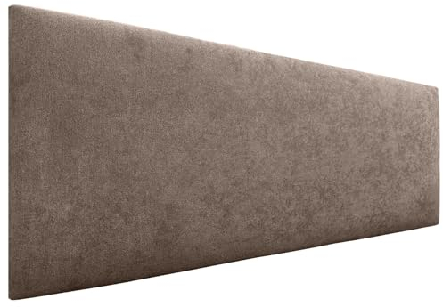 DHOME Kopfteil aus Kunstlederoder Stoff AQUALINE Glatt mit Beinen Kopfteil gepolstert Luxusbett Kopfteil (Stoff Marron, 135cm (Betten 120/135/140))