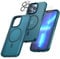 TAURI 3 in 1 Magnetic for iPhone 13 Pro Max Case [Military Grade Shockproof] and 2 Tempered Glass Film, [20W Super Magnetic] [Long Lasting Clarity] Slim Cover 6.7 inch,Blue