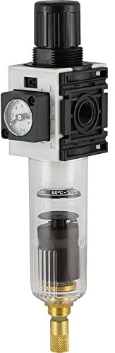 Fittingteile - Druckluft Filterregler Baureihe 0 - Wasserabscheider Druckminderer 1000 l/min (Ausführung: Automatisch - Einstellbereich: 0,5-10 bar)