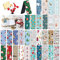 Weihnachten Lesezeichen, 30 Stück Magnet Magnetische Lesezeichen, Bunt Lesezeichen, Magnetic Markings, Magnetische Lesezeichen mit Weihnachtsmann Schneemann Rentier Muster(A)