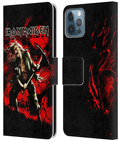 Head Case Designs Licenciado Oficialmente Iron Maiden Benjamin Breeg Arte Carcasa de Cuero Tipo Libro Compatible con Apple iPhone 12 / iPhone 12 Pro