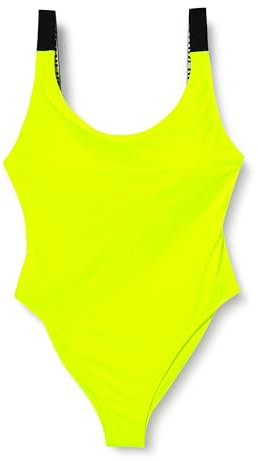 Calvin Klein Maillot de Bain Femme One Piece Dos Échancré, Vert (Citrust Burst), M