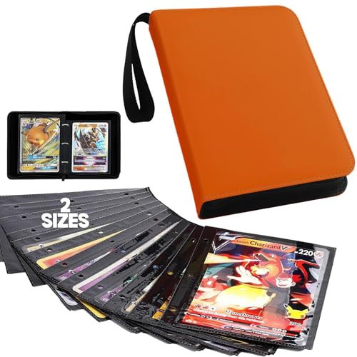 Jumbo-Karten-Ordner, braunes Leder, Jumbo-Ordner + 25 Stück (L) + 25 Stück (XL)