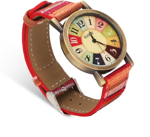 Leopacat Women Watches,Multicolour Bohemian Style Hippie Watch PU Leather