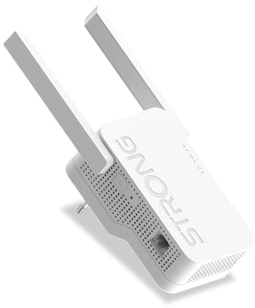 STRONG - Ripetitore WiFi AX1800 - Amplificatore di Segnale WiFi 6 - Fino a 1800 Mbps - Compatibile con Modem/Router - Casa e Ufficio - Installazione Facile Plug & Play - Bianco
