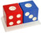 Set saliera e pepiera in acrilico a forma di dadi 9 x 5 cm
