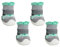Spark Paws Hundeschuhe – rutschfest & Atmungsaktiv, Pfotenschutz im Sommer für heiße Oberflächen & Wandern, Strapazierfähig, 4er-Set - Turquoise, C