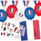 Deko-Set * FRANKREICH * für Länderparty, Mottoparty und Event | 72 Teile mit Servietten + Konfetti + Wimpelkette + Luftballons | Party Deko Dekoration Partydeko Fahne Flaggen (Frankreich)
