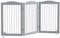 PawHut Foldable Dog Gate, Freestanding Pet Gate with Two Support Feet - Grey