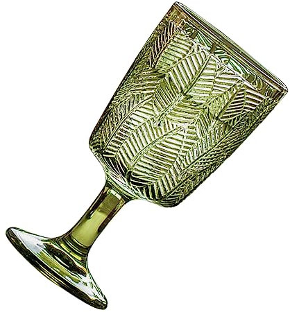PRETYZOOM Verre De Vin Verre Gobelet En Relief Verres à Vin Verts Gobelet à Mousse Lunettes De Couleur Verres En Relief à Boire Verres à Boissons Froides Un Verre Flûte Réutilisable
