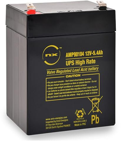 NX, 12V Battery, 12 Volt 5.4ah battery, 12V 5.0Ah Lead Acid Rechargeable Battery For General purpose, Scooter, Quad Bikes, Childrens Kids Toy Car Battery, Alarm, Emergency power (12V - 5Ah / 5.4Ah)