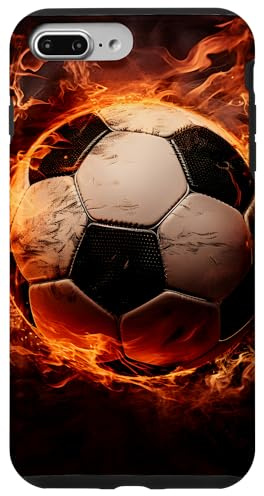 Fußball, Fußball auf Feuer Hülle für iPhone 7 Plus/8 Plus