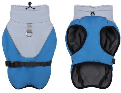 Savlot Warmer Hundemantel Hundejacke Reflektierende Hunde-Wintermäntel mit Verstellbarer Schnalle Hunde-Fleeceweste mit D-Ring Wasserfest Hunde-Schneejacke für kleine, Mittelgroße und Große Hunde