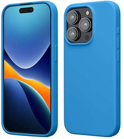 kwmobile Handyhülle für iPhone 15 Pro Hülle, für iPhone 15 Pro Case - Hülle Silikon - kabelloses Laden - Sea Breeze