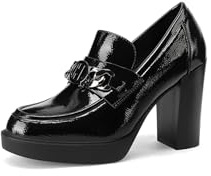 QUEEN HELENA Mocassini con Tacco Francesine con Plateau Casual Eleganti Donna X31-111