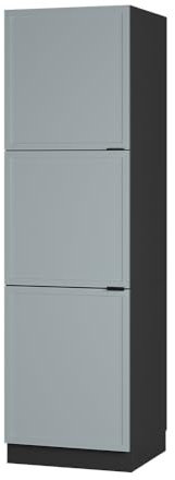 Vicco Herdumbauschrank Fame-Line, Herdschrank, Hellblau-grau, 60 cm