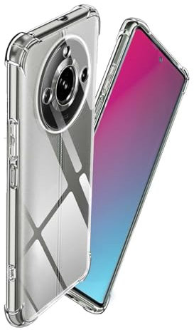 OcioDual Funda Protectora de TPU para Realme 11 Pro/Pro+ 5G, Carcasa de Protección Transparente con Esquinas Reforzadas, Protección para la Cámara Trasera, Flexible en Silicona Gel