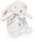 DOUDOU ET COMPAGNIE - Veilleuse Musicale Lapin blanc avec Projection d’Étoiles – Doudou Peluche avec Mélodies et Lumières Apaisantes – Compagnon Nuit Bébé – Idée Cadeau Naissance - DC4202