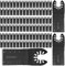 100Pcs Universal Oscillating Multi Tool Blades Set,Quick Release Durable Multitool Blades for Wood/Plastic,Oscillating Tool Accessories Compatible with Dewalt,Milwaukee,Makita,Ryobi,Rockwell,Bosch