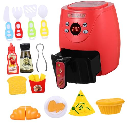 FELTECHELECTR Jouet Cuisine Friteuse à Air Changeante pour Garçon et Filles Mini Ensemble d'Accessoires Taille Compacte Développe Imagination Jeu Éducatif Simulation Cuisine 1 Ensemble