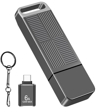 EASTBULL 64GB exFAT32 USB 3.0 Flash Drive with a USB C Adapter Fast-Speed Thumb Drive Metal Pen Drive 64G for Storage and Backup (Grey, with USB C 3.0 Adapter)