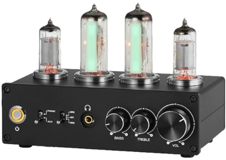 Yarryuter T9 Mini 6E2 MM/Phono Stage Turntable Preamp HiFi Stereo Audio Vacuum Tube Preamplifier Dekstop Headphone Amp
