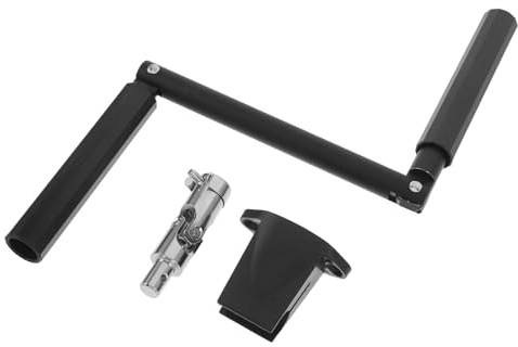 KICHOUSE Manivelle de Fenêtre Noire en Aluminium pour Volet Roulant et Fenêtres, Design Ergonomique et Opération Simple, pour Décoration Contemporaine et Patios