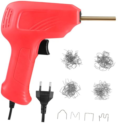 KHBUAB Kit Saldatore Plastica Paraurti Auto 200 Graffette, Design Ergonomico, Materiali Abs e Rame, per Riparazione e Rinforzo Parti in Plastica
