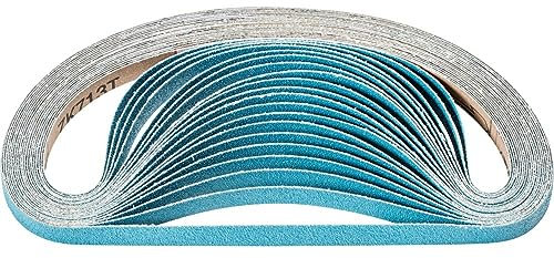 PFERD 586228 Kurzbänder BA, Flexible Schleifmittel, Ausführung Zirkonkorund Z, 80 Korngröße, 12mm x 610mm, 100 Stück