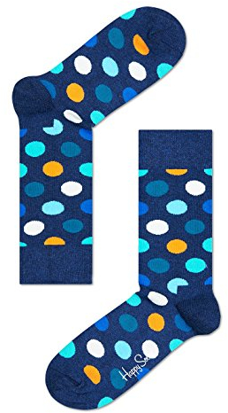 Happy Socks Herren Big Dot Socken, Blau (Blau 605), 36-40 EU