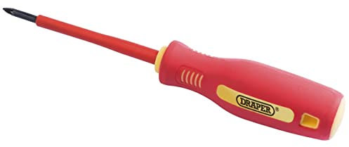 Draper 46530 No 0 Fully Insulated Soft Grip Cross Slot Screwdriver, 75mm