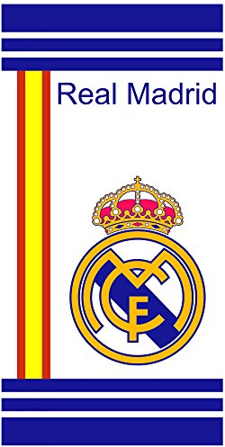 Real Madrid Toalla de playa de algodón de 150 x 75 cm.