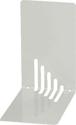 Buchstützen aus Metall schmal 85x140x140 mm grau Pack mit 2 Stüc