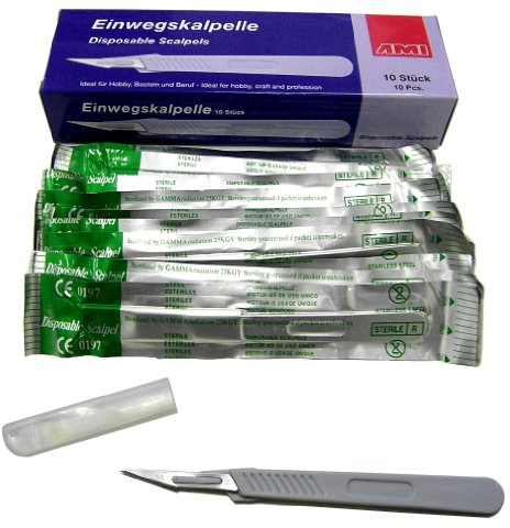 10er Pack Einwegskalpelle / Skalpelle, ideal für den Modellbau etc.