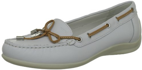 Geox Damen D Yuki A Mokassin, Weiß (WHITEC1000)
