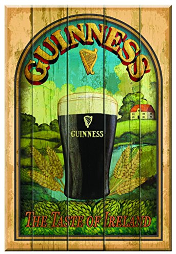 Nostalgic Guinness Wooden Sign With Taste Of Ireland And Pint Design