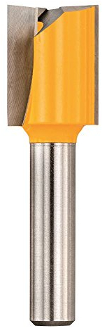DeWalt - QZ DT90008 - Fresa recto 2 cortantes, diámetro de corte: 16mm, longitud de trabajo: 20 mm
