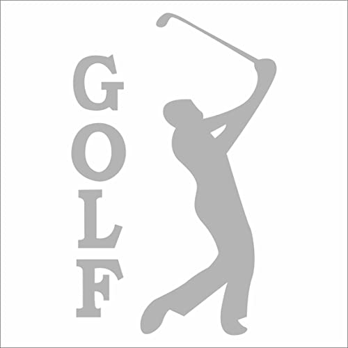 INDIGOS UG Aufkleber - Autoaufkleber - JDM - Die Cut - Golf Decal Auto Window Laptop Vinyl - Folie Sticker - Silber - 88mm x139mm