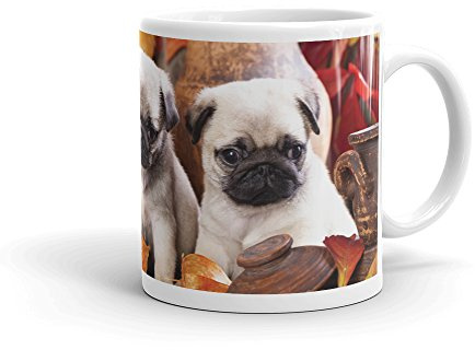 Cute Trio of Pug Puppies Mug - Pugs Fun Gift Dog Dog Mum Sister Christmas #8217