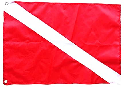 Sharplace Scuba Dive diver Flag ty Banner Kayak Marine Boat Flag 50 x 35 cm