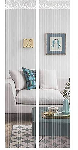 Zanzariera Magnetica per Porta 150x230cm, Tenda Anti Zanzare Chiudi Automaticamente per Porte di Soggiorno Camera da Letto Casa - White