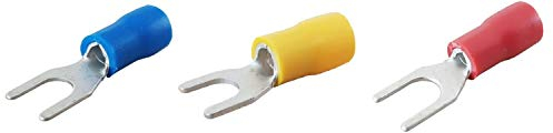 netproshop Gabel Kabelschuhe, Menge:10 Stueck, Querschnitt:blau / 2.5mm² / M3